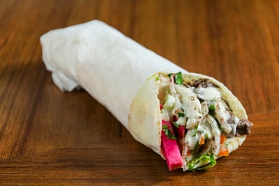 Sandwich shawarma au bœuf